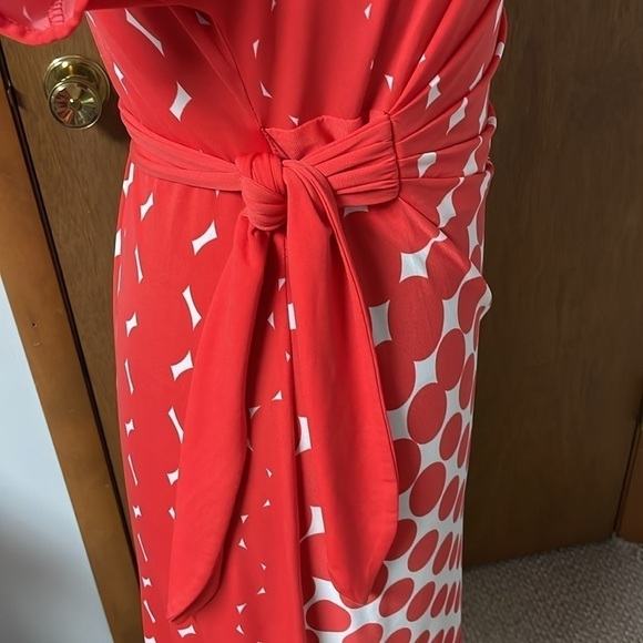 New directions orange with white dots size 14 dress - Picture 2 of 7